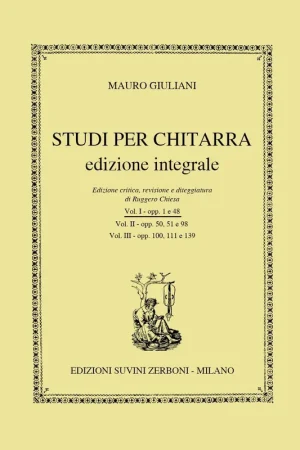 A Buon Prezzo Suvini Zerboni Giuliani Studi per Chitarra Edizione Integrale vol. I (opp. 1-48)
