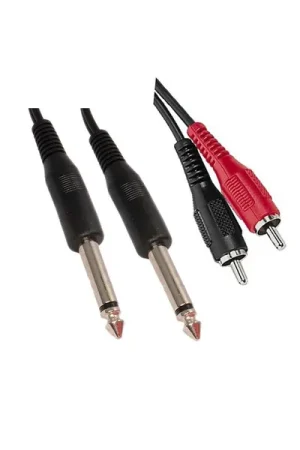 Cavo audio 2 jack 6,35 sbilanciato- 2 spinotti rca 3m Sconto