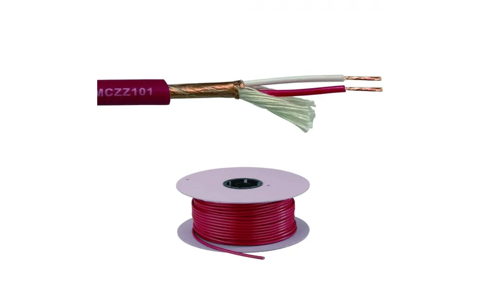 Offerta Limitata Bobina 100mt di cavo microfonico "standard quality" colore rosso