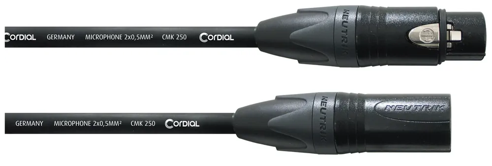 Cordial Mikrofonkabel CSM 5 FM-GOLD 250 - 5 m / CMK 250 / NEUTRIK XLR female / XLR male / gold Vendita Finale