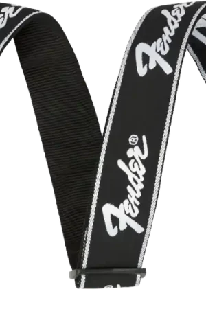 A Buon Prezzo Fender Quick Grip Locking End Strap, Black With White Running Logo, 2 - 0990629008 - WN 885978908899