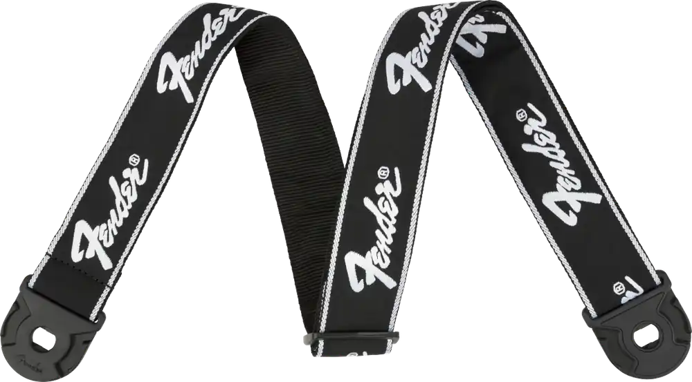 A Buon Prezzo Fender Quick Grip Locking End Strap, Black With White Running Logo, 2 - 0990629008 - WN 885978908899