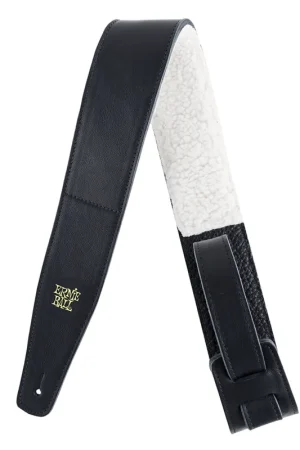 A Buon Prezzo Ernie Ball Tracolla Regolabile In Pelle Italiana. Larga 5 Cm Imbottita In Pelliccia - Nera